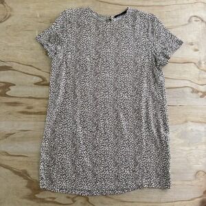 jennie kayne Animal Print Shirt Dress Size S 100% Cotton